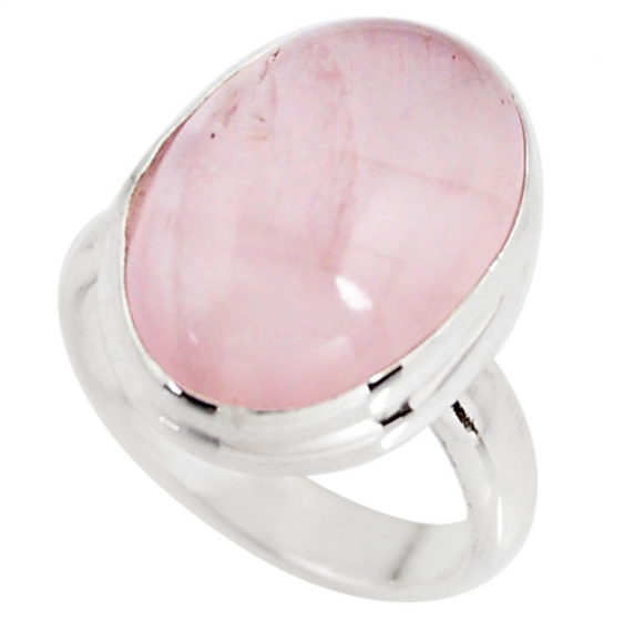 Bague Force de l’Amour en Quartz Rose et Argent 925