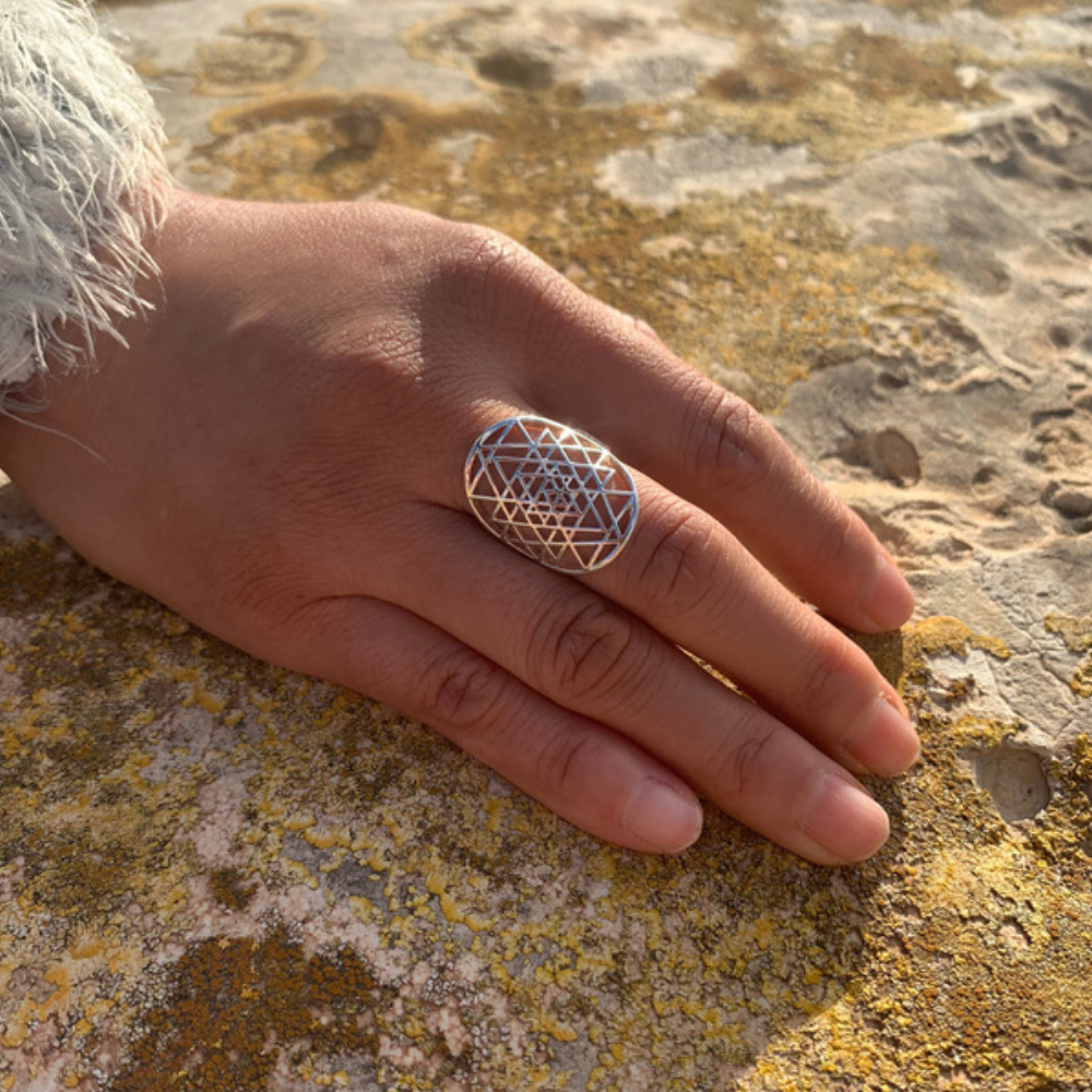 Bague Sri Yantra en Argent 925 ou Or Jaune