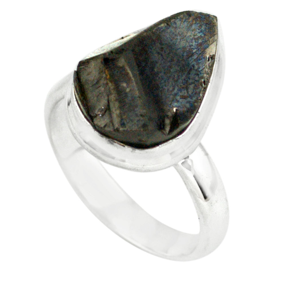 Bague "Champ d'énergie protectrice" en Shungite et Argent 925