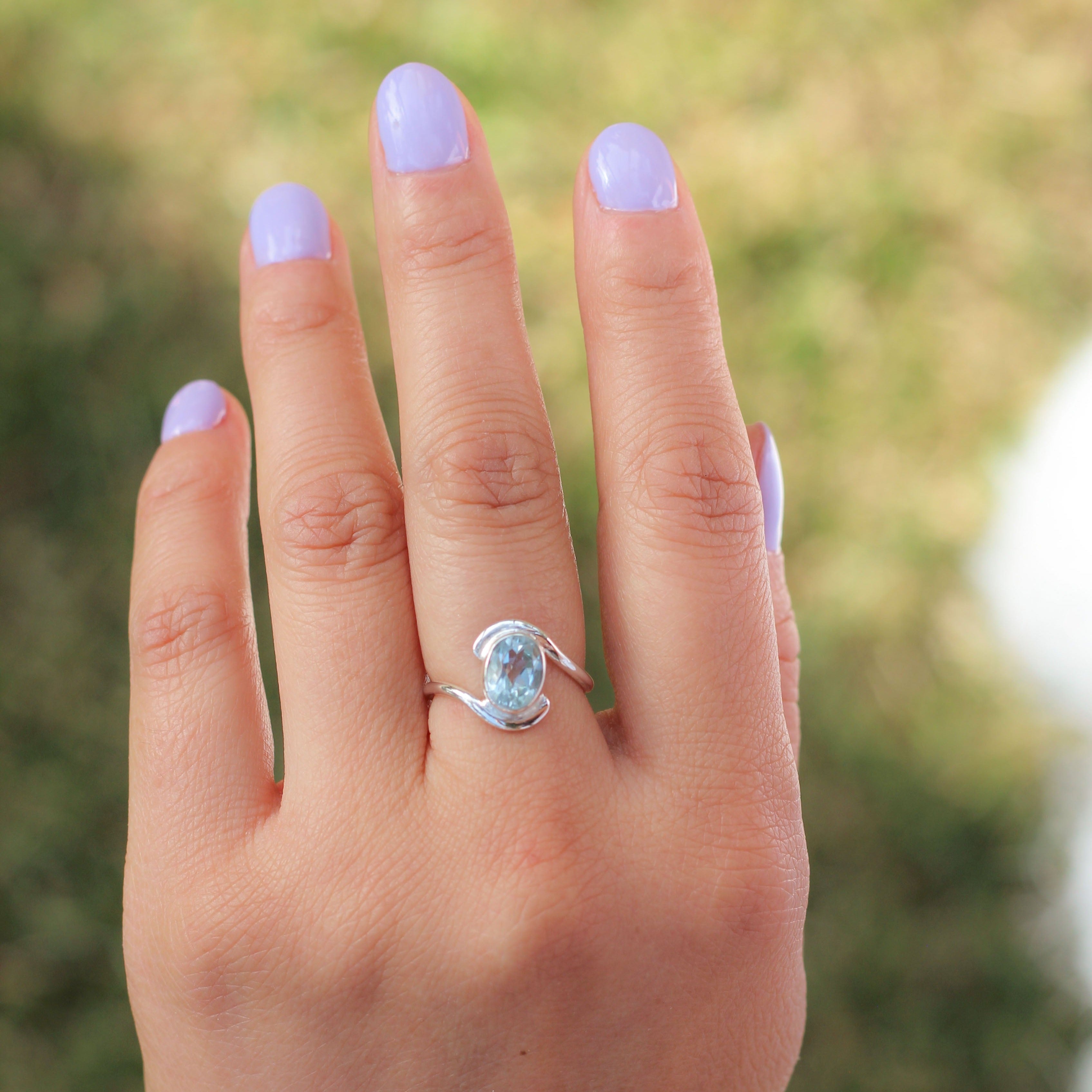 Bague "Sérénité et Confiance en Soi" en topaze naturelle et Argent 925