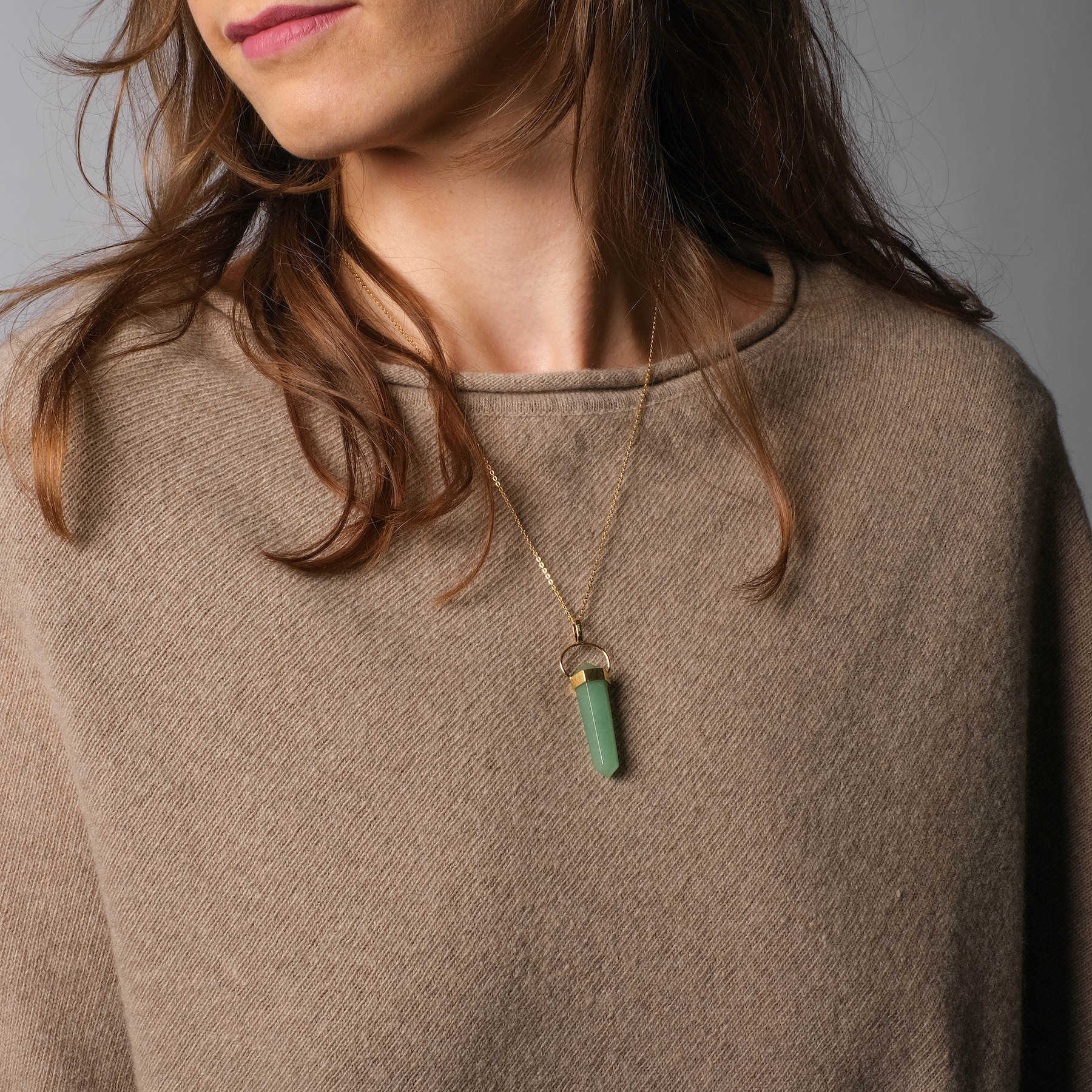 Collier avec pointe d'aventurine